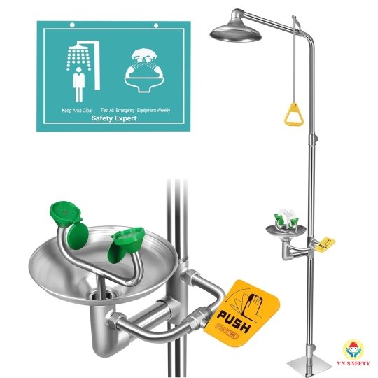 Thiết bị rửa mắt kết hợp tắm khẩn cấp- AZD1104T